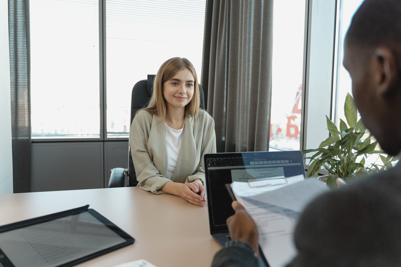 A candidate being interviewed for a technical role